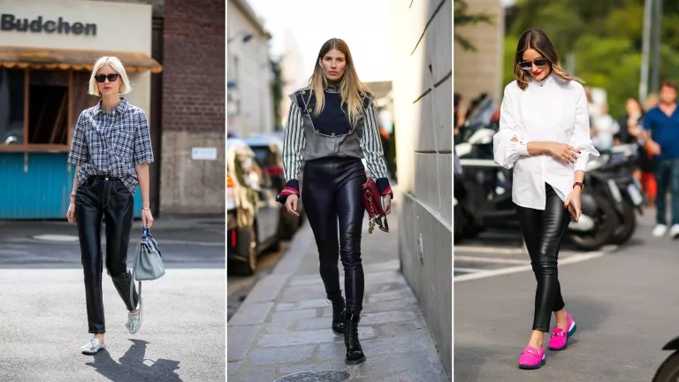 Cómo llevar leggings de cuero correctamente en 2023: combinaciones de outfits fáciles de repetir